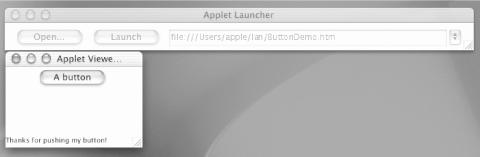 Apple MacOS X applet launcher