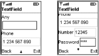 TextFields with various input constraints