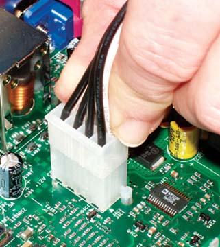 Connect the 12V CPU power connector
