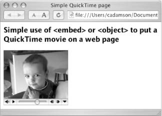 Embedding QuickTime movie in HTML