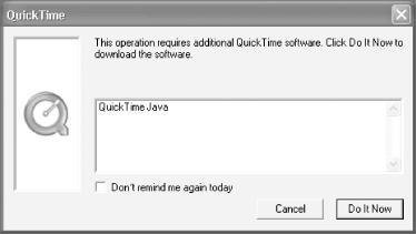 Installing QuickTime for Java via preflighting