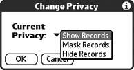 Privacy settings in the To Do List