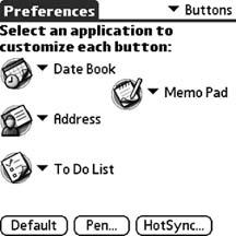 Setting hardware buttons from Preferences