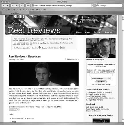 The Reel Reviews home page