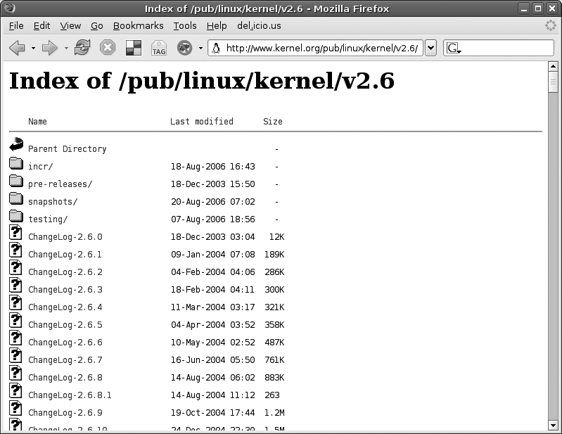 The 2.6 kernel source directory