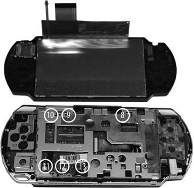 LCD tray screw positions