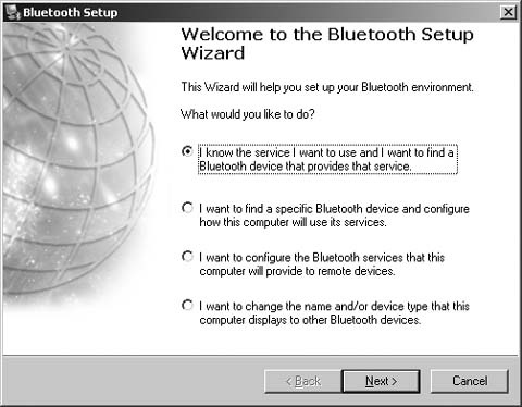 Bluetooth Setup Wizard