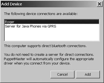 Available Bluetooth devices