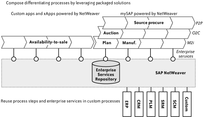 A custom business process created by leveraging packaged solutions