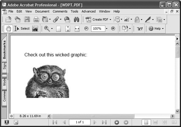 A PDF with an image