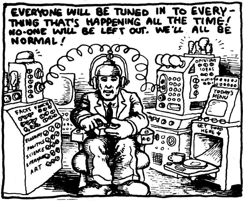 Cartoonist Robert Crumb predicted Twitter in the 1960s