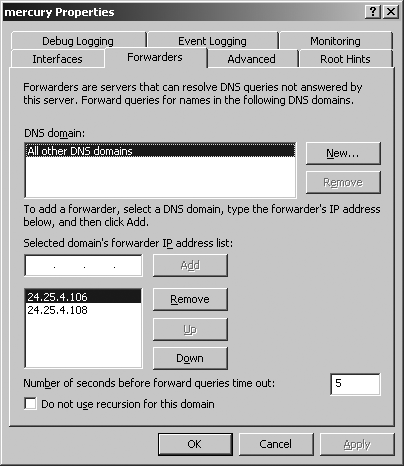 Setting up a forwarding DNS system