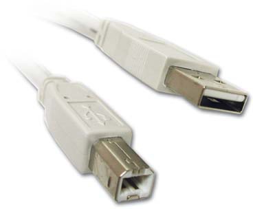 USB A and USB B cables
