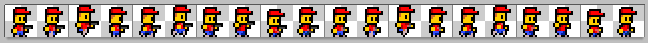 The player sprites with a gun and without one.