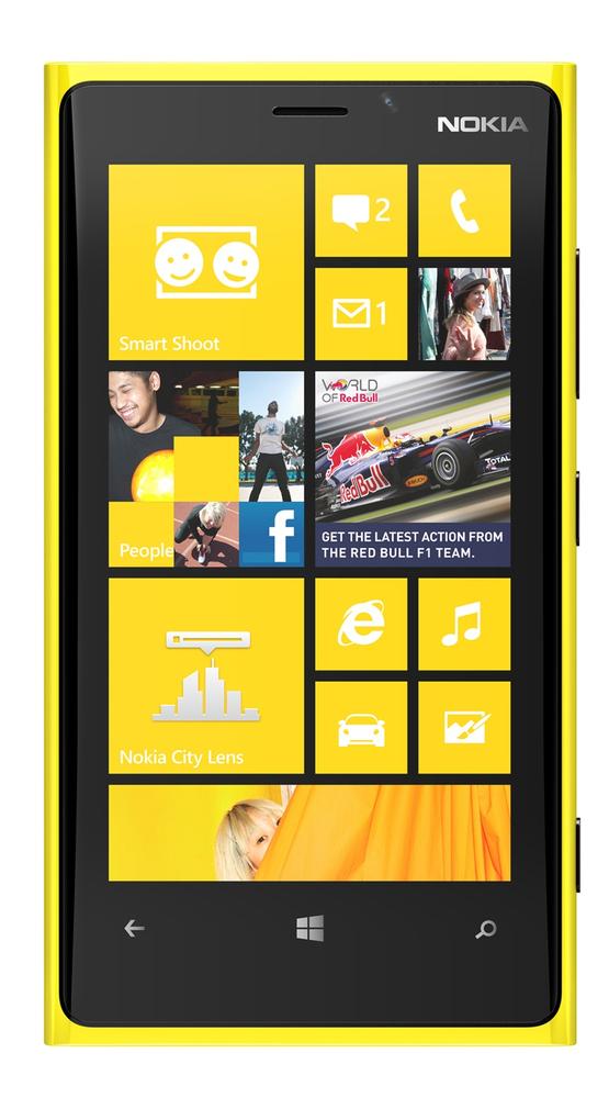 Windows 8 and Windows Phone 8 include a new user interface, originally called Metro; here you can see the Nokia Lumia 820 with Windows Phone 8 installed.