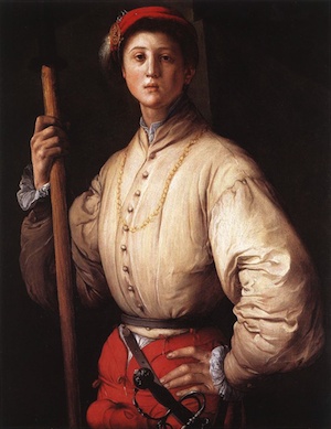 Portrait of a Halberdier by Jacopo Pontormo
