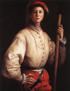 A mirror image of the Jacopo Pontormo painting