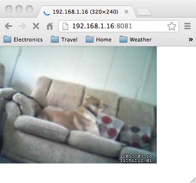 A Raspberry Pi webcam