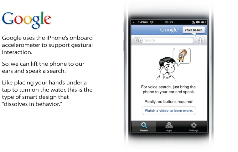 Google Mobile with Voice Search on the iPhone