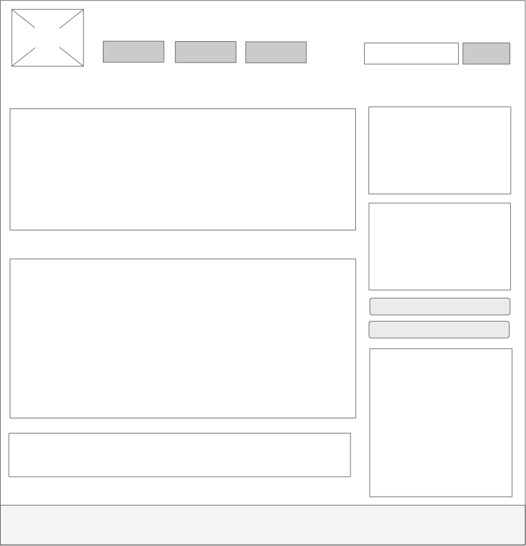 Example of a web wireframe