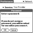 The Network Preferences Password form
