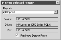 frmSelectedPrinters, after selecting rptReport3