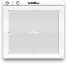 Adding a custom view object to the interface