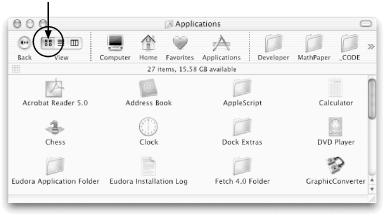 Finder’s icon view for the /Applications folder