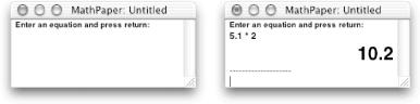 MathPaper windows without (left) and with (right) dot in close button