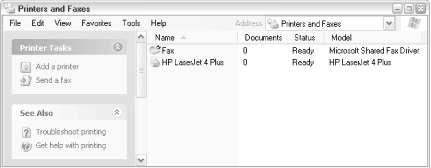 Use the Printers and Faxes folder to add, configure, and troubleshoot your printers