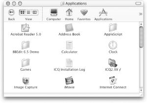 The Finder in Icon View