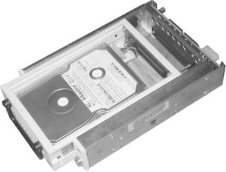 StorCase Data Express DE-100 frame, with carrier partially inserted
