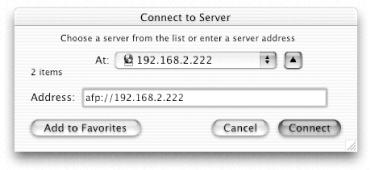 Connecting to an AFP server