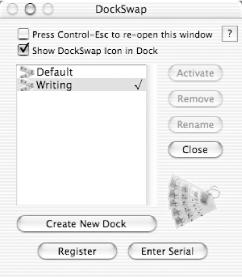 The DockSwap main window