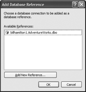 Add Database Reference dialog box