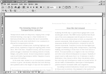 Viewing a PDF document through Acrobat Reader running as a separate application