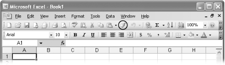 Oddly enough, the Format Painter appears on the Standard toolbar instead of the Formatting toolbar. You can recognize the icon because it looks like a paintbrush.
