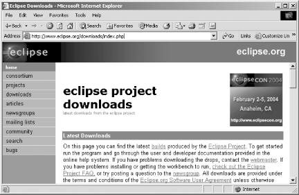The Eclipse download page