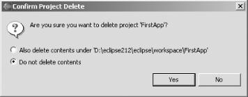 Removing a project