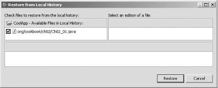 Restoring a deleted file