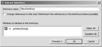 Extracting an interface