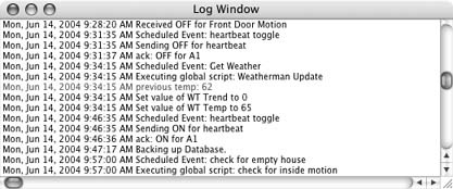 A typical XTension log file