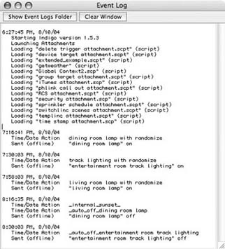 A typical Indigo log file