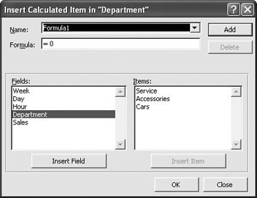 You also can create fields that pivot along with the rest of your PivotTable data.