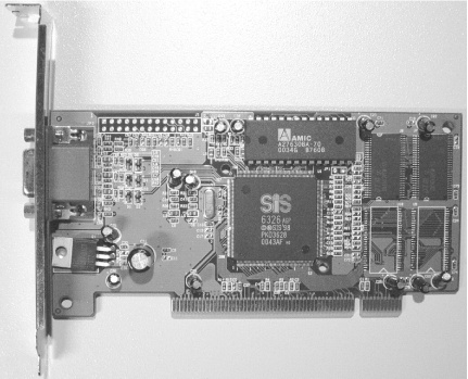 A typical PCI-bus VGA adapter