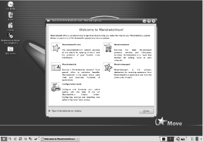 The default KDE desktop