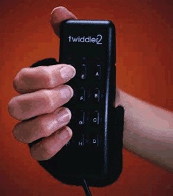 The Twiddler 2 is a four ounce combination keyboard and mouse manufactured by the Handkey Corporation