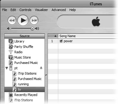 iTunes playlist with remote sound