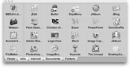 DragThing is something like Apple’s Dock, only it allows you to create multiple docks. Each one has a number of additional features, including full AppleScriptability, convenient keystrokes, and multiple tabs.