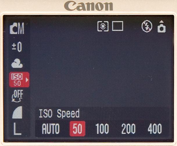 Some cameras provide a menu of film speed options, often under the label “ISO,” which is a measurement of light sensitivity familiar to film photographers.